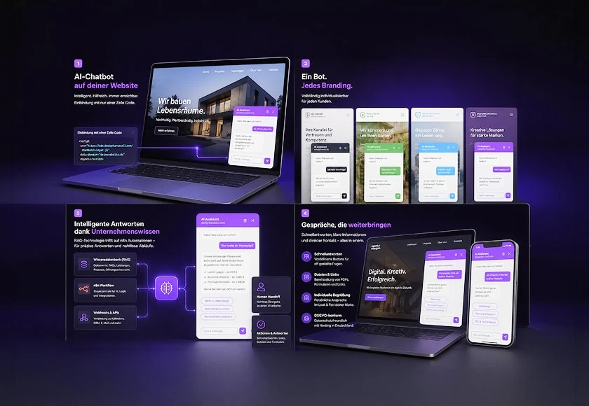 KI-Chatbot Dashboard — individuell an Corporate Design angepasst